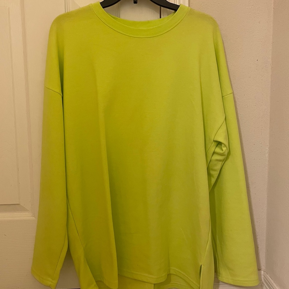 Lime Green Oversized Long sleeves T-shirt